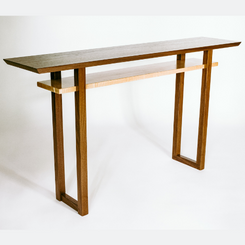 A narrow dressing table, modern vanity table - custom furniture design by Mokuzai Furniture