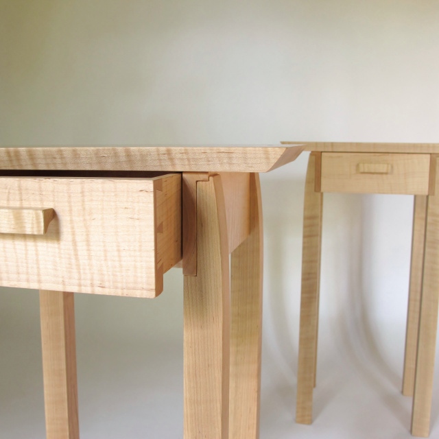 End Tables w/ Drawer Storage Set of 2- Small Side Tables: Handmade Wood Furniture by Mokuzai Furniture